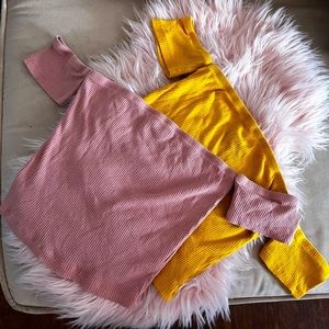 OFF SHOULDER CROP TOP X2